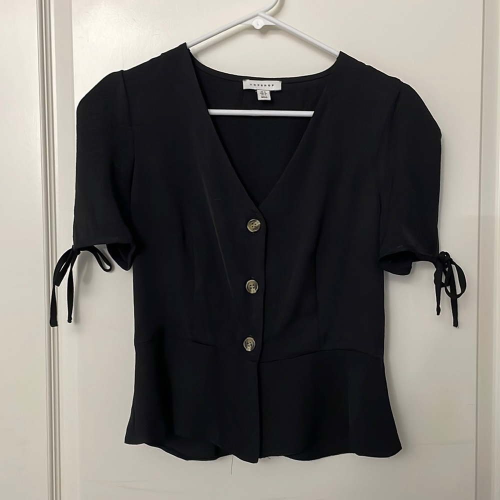 Topshop short sleeve blouse